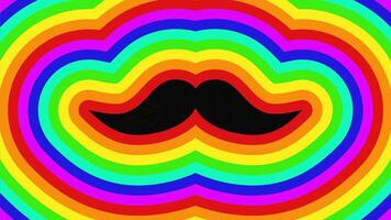 a mustache with hipster color palette for vintage 90s,80s or 70s background vector