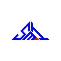 diseño creativo del logotipo de la letra smi con gráfico vectorial, logotipo simple y moderno de smi en forma de triángulo. vector