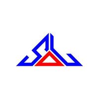 Diseño creativo del logotipo de la letra sdl con gráfico vectorial, logotipo simple y moderno de sdl en forma de triángulo. vector
