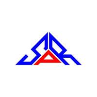 SPR letter logo creative design with vector graphic, SPR simple and modern logo in triangle shape.