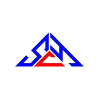 diseño creativo del logotipo de la letra scy con gráfico vectorial, logotipo simple y moderno de scy en forma de triángulo. vector