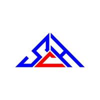 SCH letter logo creative design with vector graphic, SCH simple and modern logo in triangle shape.