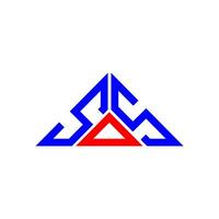 Diseño creativo del logotipo de la letra sds con gráfico vectorial, logotipo simple y moderno de sds en forma de triángulo. vector