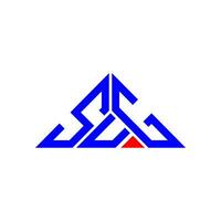 diseño creativo del logotipo de la letra sug con gráfico vectorial, logotipo simple y moderno sug en forma de triángulo. vector
