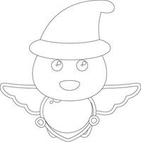 Cristmas Coloring line Art vector