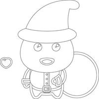 Cristmas Coloring line Art vector