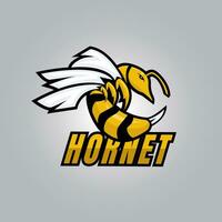 Bee or Hornet Mascot Logo, Bee or Hornet E sport Logo Template vector