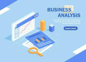 Investment analysis concept banner,Can use for web banner, infographics, hero images,flat design icon vector illustration