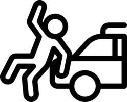 ilustración vectorial de accidente automovilístico en un fondo. símbolos de calidad premium. iconos vectoriales para concepto y diseño gráfico. vector