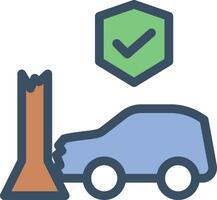 ilustración vectorial de accidente automovilístico en un fondo. símbolos de calidad premium. iconos vectoriales para concepto y diseño gráfico. vector