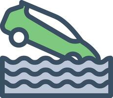Ilustración de vector de agua de coche en un fondo. Símbolos de calidad premium. Iconos vectoriales para concepto y diseño gráfico.