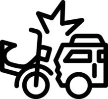 ilustración de vector de accidente en un fondo. símbolos de calidad premium. iconos vectoriales para concepto y diseño gráfico.