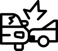 ilustración vectorial de accidente automovilístico en un fondo. símbolos de calidad premium. iconos vectoriales para concepto y diseño gráfico. vector