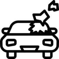 ilustración de vector roto de coche en un fondo. símbolos de calidad premium. iconos vectoriales para concepto y diseño gráfico.