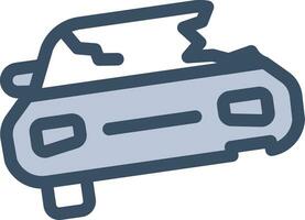 car broken vector illustration on a background.Premium quality symbols.vector icons for concept and graphic design.