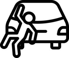 Ilustración de vector de accidente de hombre en un fondo. Símbolos de calidad premium. Iconos vectoriales para concepto y diseño gráfico.