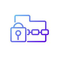 Ransomware pixel perfect gradient linear vector icon. Data encryption. Malicious program. Cryptoviral extortion. Thin line color symbol. Modern style pictogram. Vector isolated outline drawing