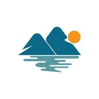 logotipo de icono de montaña vector