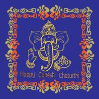 vector illustration of Lord Ganpati on Ganesh Chaturthi background