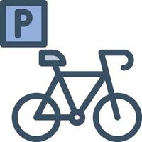 ilustración de vector de estacionamiento de bicicletas en un fondo. símbolos de calidad premium. iconos vectoriales para concepto y diseño gráfico.