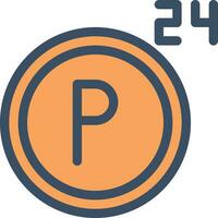 parking 24 hour vector illustration on a background.Premium quality symbols.vector icons for concept and graphic design.