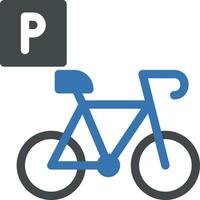 ilustración de vector de estacionamiento de bicicletas en un fondo. símbolos de calidad premium. iconos vectoriales para concepto y diseño gráfico.