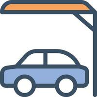 ilustración vectorial de estacionamiento de automóviles en un fondo. símbolos de calidad premium. iconos vectoriales para concepto y diseño gráfico. vector