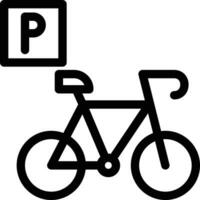 ilustración de vector de estacionamiento de bicicletas en un fondo. símbolos de calidad premium. iconos vectoriales para concepto y diseño gráfico.