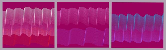 Vector abstract background with colorful dynamic waves, line and particles. Illustration suitable for design