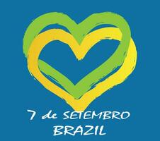 logotipo del día de la independencia de brasil 7 de septiembre. fiesta nacional en brasil. ilustración vectorial de celebración. vector