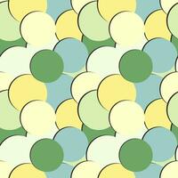 Abstract seamless pattern with colored round painted circles and shadow vector