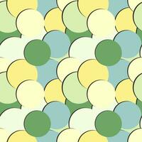 Abstract seamless pattern with colored round painted circles and shadow vector