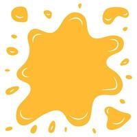 Yellow splash on a white background. Vector illustration