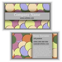 Business card vector template with abstract background. Creative modern design.