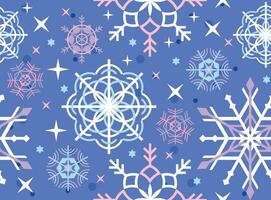 Snowflakes Winter Holidays Seamless Background vector