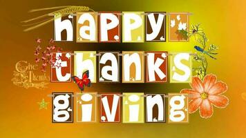 Happy Thanksgiving E-Card video