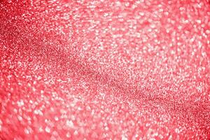 Abstract red glitter sparkle with heart bokeh light for Valentines background photo