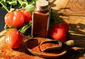 smoked red Hungary Paprika sweet or spicy photo