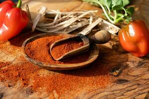smoked red Hungary Paprika sweet or spicy photo