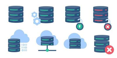 una base de datos para almacenar grandes cantidades de datos en la nube. intercambio masivo de información vector