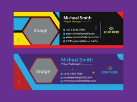 Email signature design or social media banner and cover template vector