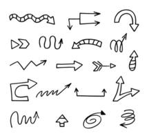 Vector set of hand drawn arrows, elements for presentation