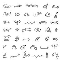 Vector set of hand drawn arrows, elements for presentation