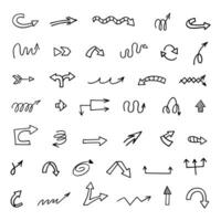 Vector set of hand drawn arrows, elements for presentation