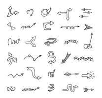 Vector set of hand drawn arrows, elements for presentation