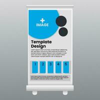 template roll up banner design show exhibition vector