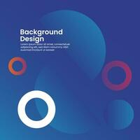 design background gradient social media post template blue vector