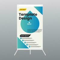 template y banner design show exhibition display promotion vector