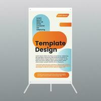 template y banner design show exhibition display promotion vector