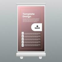 template roll up banner design show exhibition display stand vector